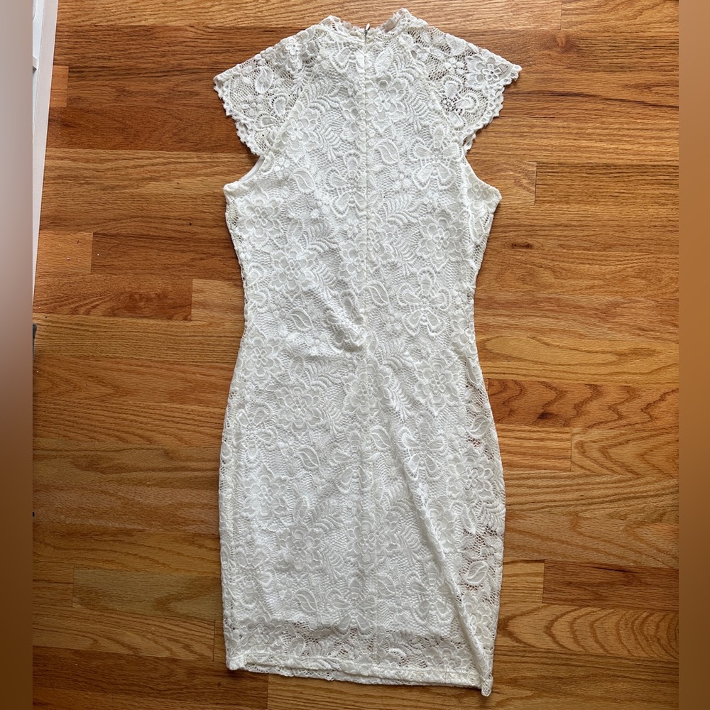 Windsor white lace bodycon mini dress